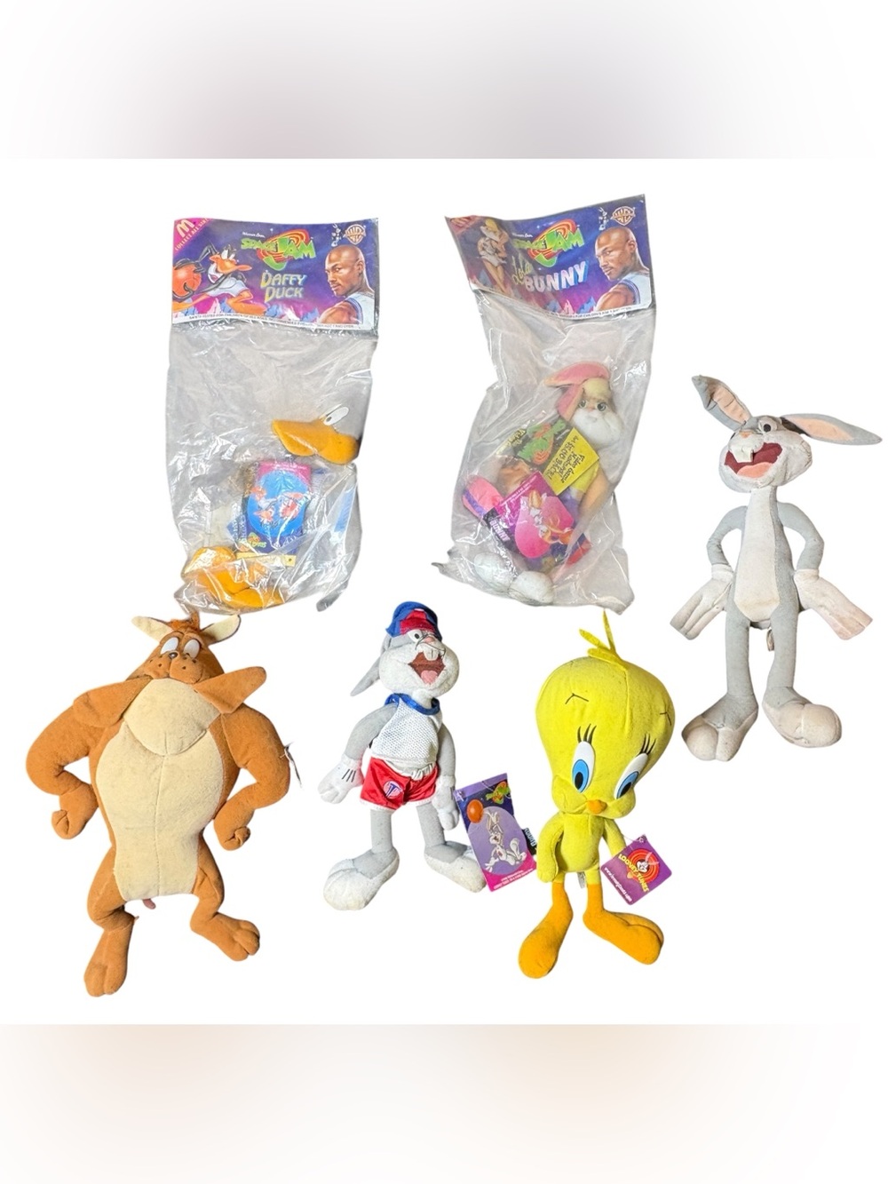 Space Jam Plush Bundle 90s McDonald’s Sealed Lola Bunny + Looney Tunes Set